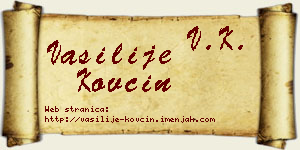 Vasilije Kovčin vizit kartica